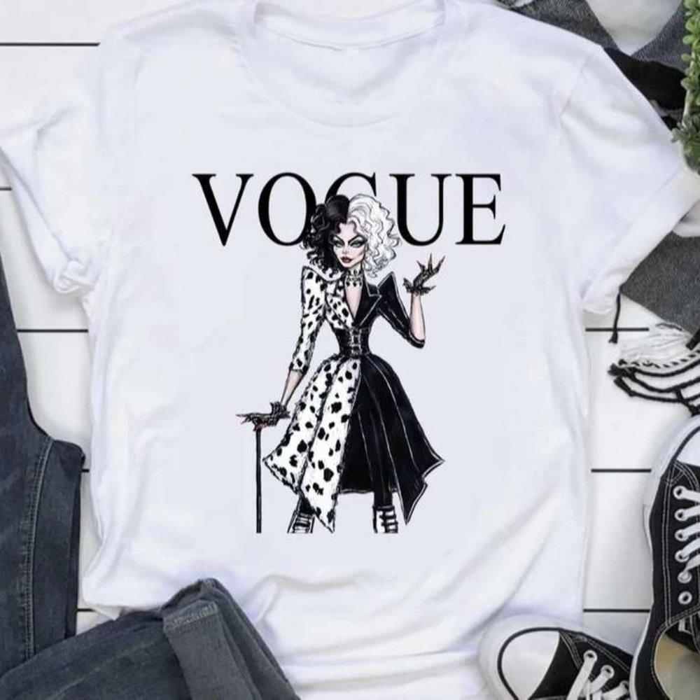 Cruella Disney Unisex Tee Graphics Retro Tshirt Music Lovers Shirt